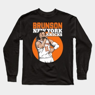 Jalen Brunson Knicks Celebration Long Sleeve T-Shirt